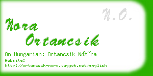 nora ortancsik business card